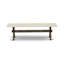 Banc de salle à manger moderne X-Style Mid-Century avec siège en bois massif, finition jacobine patinée.-730994566-731034361
