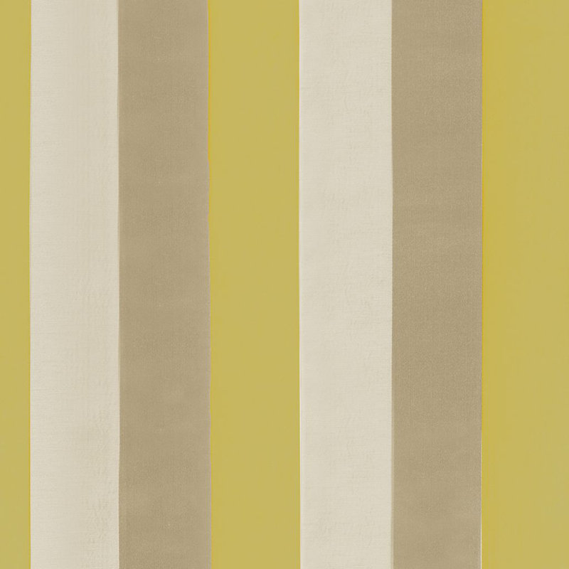 Luxe Striped Fabric, Yellow/Brown/Gray