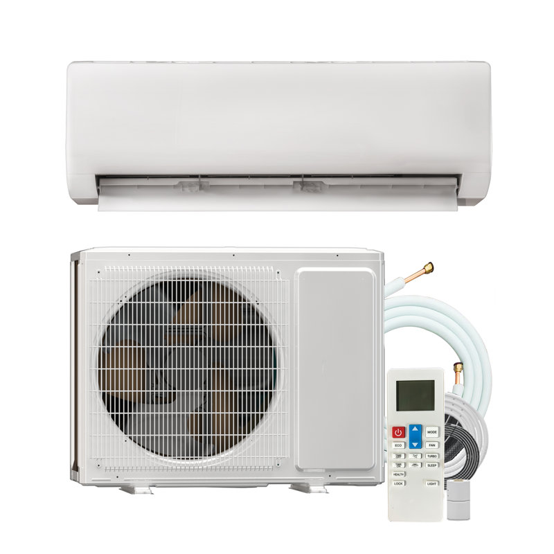 Mini Split Ac/heating System, Energy Efficient Inverter Ac Unit With 1 Ton Heat Pump, 24000 Btu Air Conditioner, Coverage Area Up To 1600 Sq.ft 230v