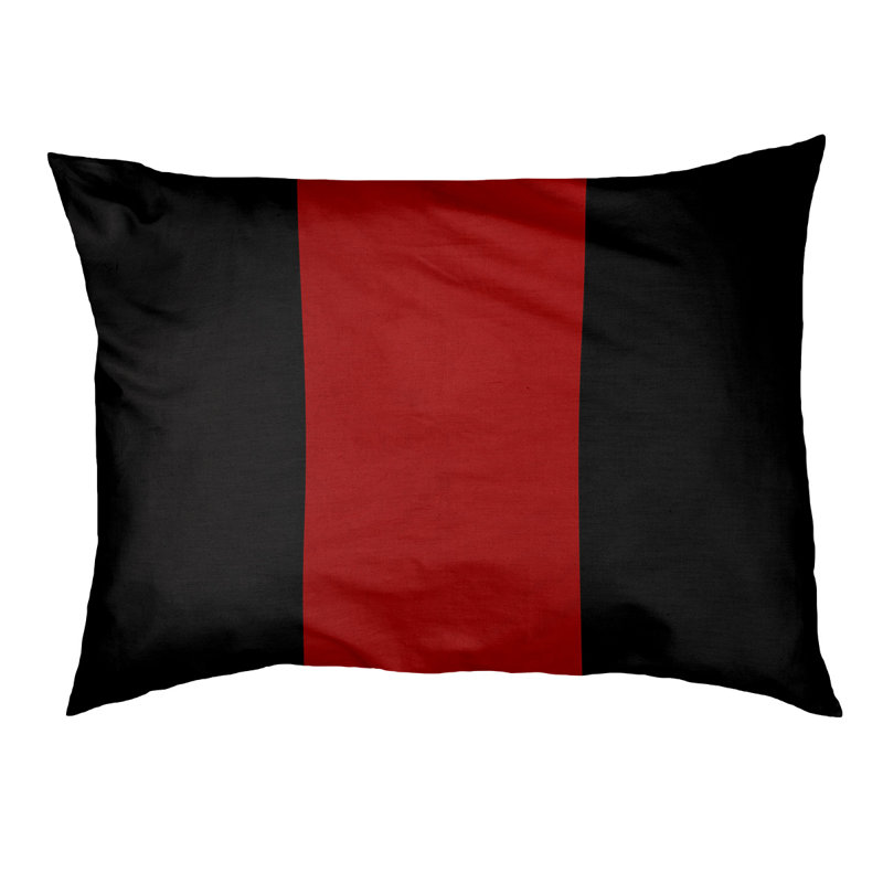 Oreiller Syracuse, Moyen (l 28 po x P 18 po x H 6 po), Noir / rouge