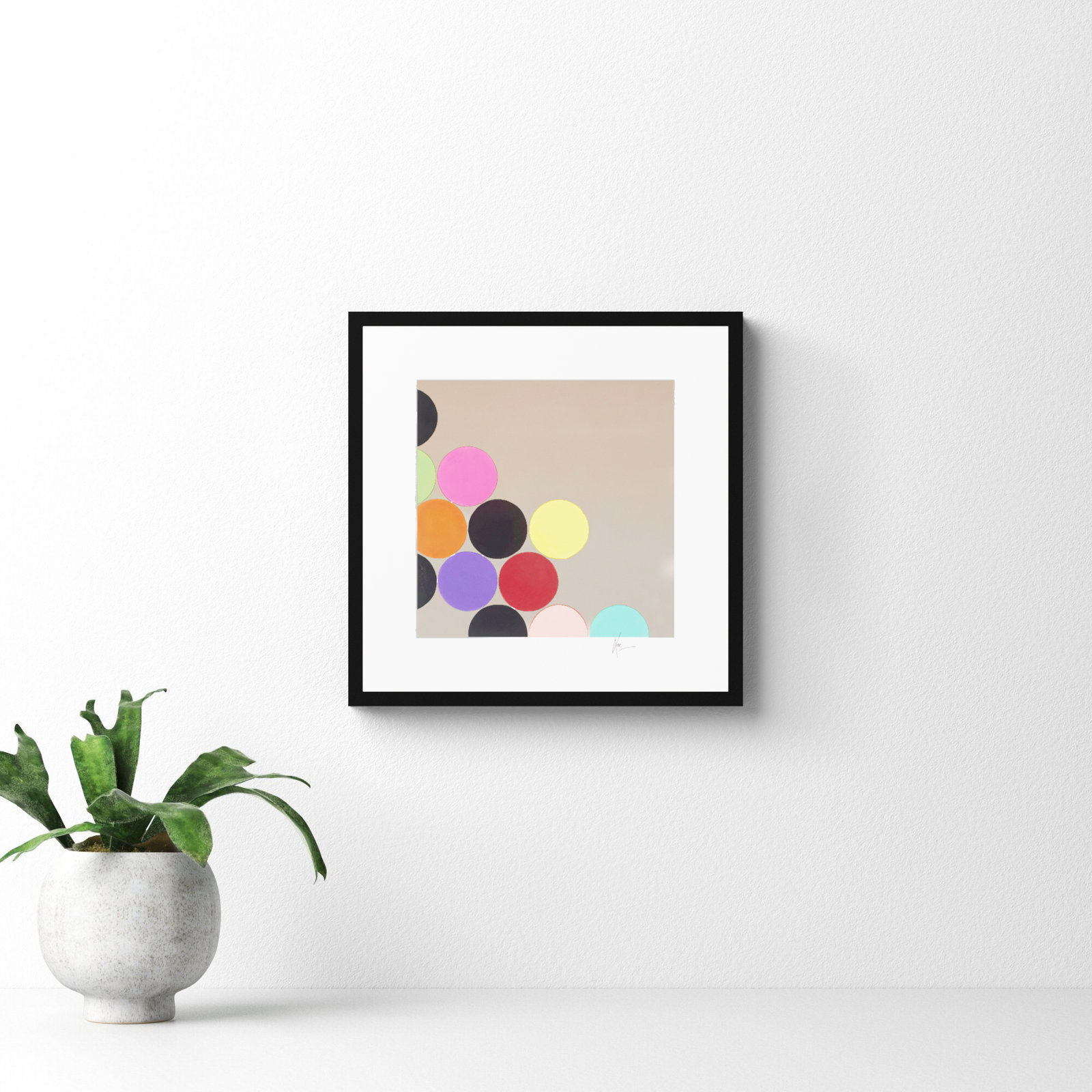 Joy by Lee Lessem, Black, 16" H x 16" W x 1.25" D
