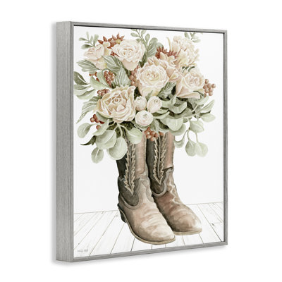  Chic Bouquet Boots Framed Giclee Art by Cindy Jacobs