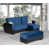 Similicuir bleu / microfibre / microsuède est en rupture de stock