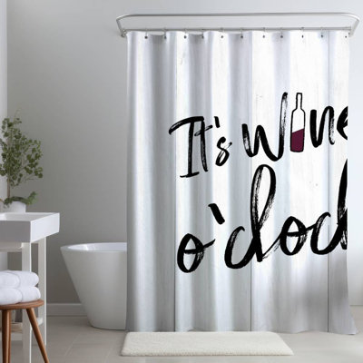 Shower Curtain QU32 – Polyester Shower Curtain, Dye Sublimation Print, 71" W × 74" L