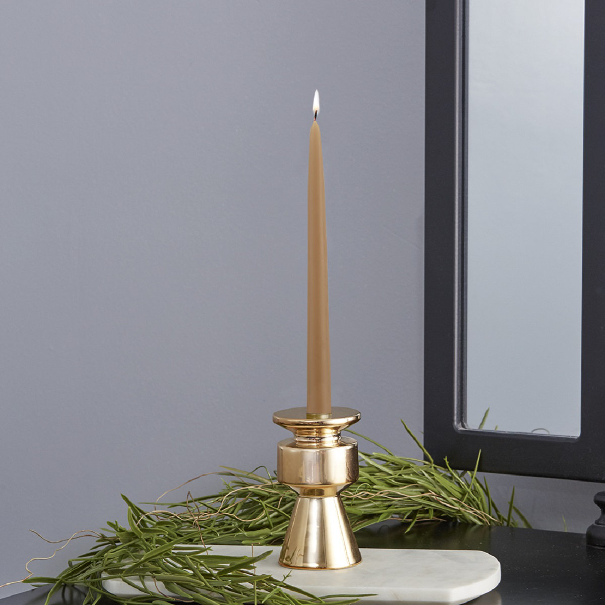 Unscented Taper Candle Set, Beeswax, 9" H x 0.88" W x 0.88" D