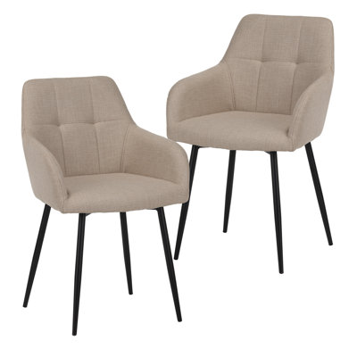 Chaise de cuisine 2 pièces avec dossier ergonomique et siège large, chaise de cuisine