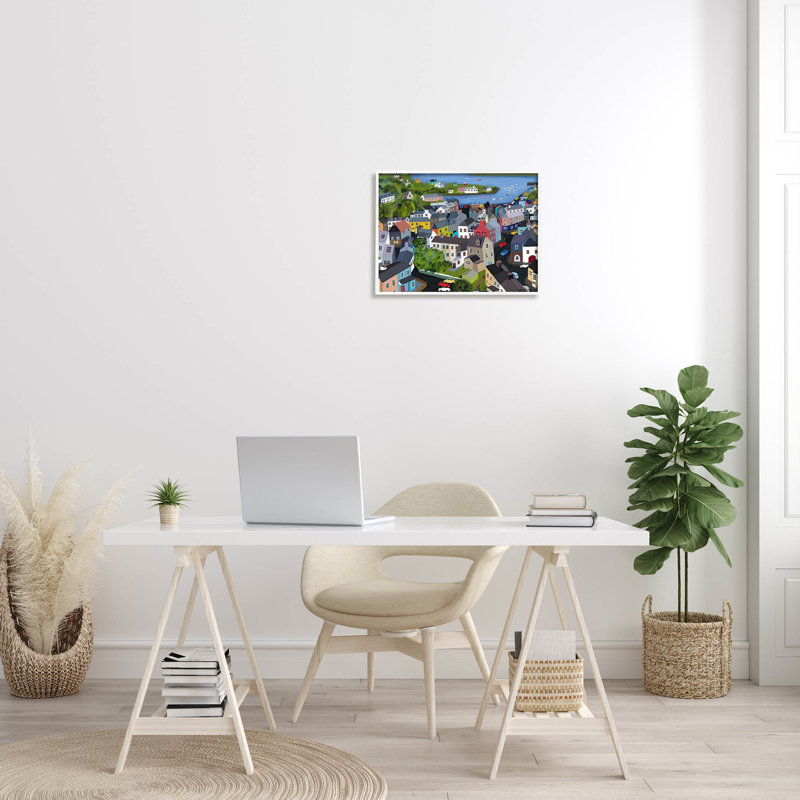 Voisinage de maisons de quartier par Carla Daly - impression sur toile, H 16 po x l 20 po x P 1,5 po