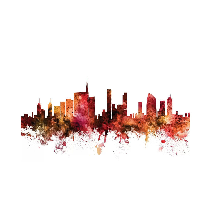 Milan, Italy Skyline by Michael Tompsett - Wrapped Canvas Gallery-Wrapped Canvas Giclée, 20.32 cm H x 30.48 cm W