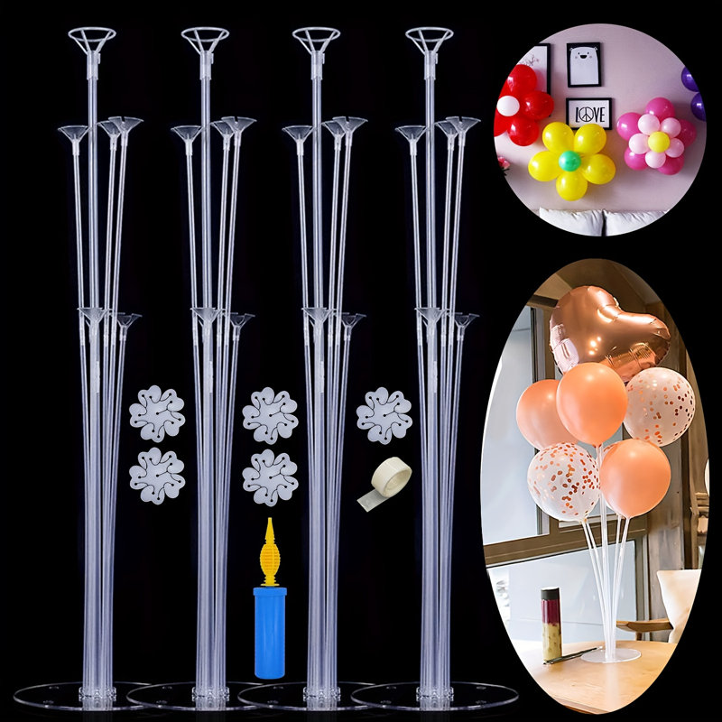 Clear Reusable Balloon Table Stand Kit with Electric Balloon Pump