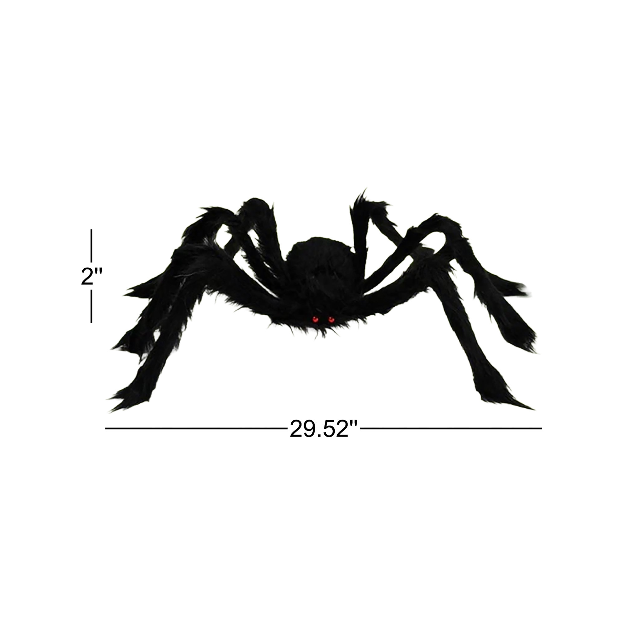 Halloween Gigantic Hairy Scary Fake Spider Decoration, 2.46 Ft.