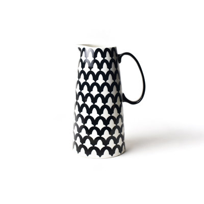 Arabesque Pedestal Pitcher Black