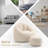 Oversized Round Bean Bag Chair with Ottoman, Memory Foam Lounge Chair for Living Room Bedroom-1655972279