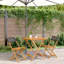 2 - Person Wood Patio Dining Set with Round Table-100242815
