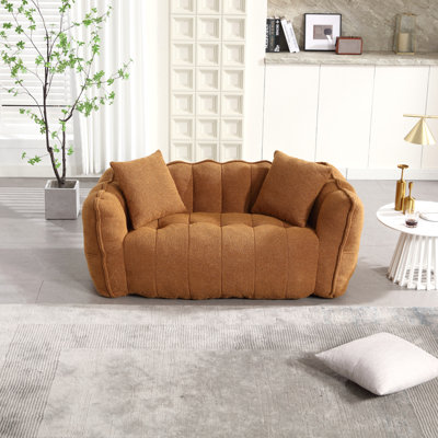Fauteuil à billes doux avec noyau en mousse haute résilience pour deux personnes. Le confortable canapé inclinable carré est idéal pour les membres de la famille et les amis qui s'amusent à jouer, lire, regarder la télévision