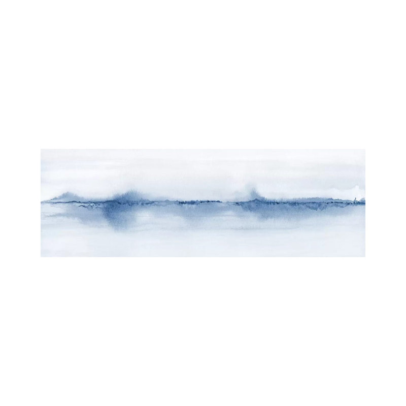 Watercolor Landscape V - Shades Of Blue - Panoramic by Nouveau Prints - Wrapped Canvas Panoramic Gallery-Wrapped Canvas Giclée