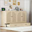 Grand lit escamotable avec grands tiroirs et chargement USB-1334237013