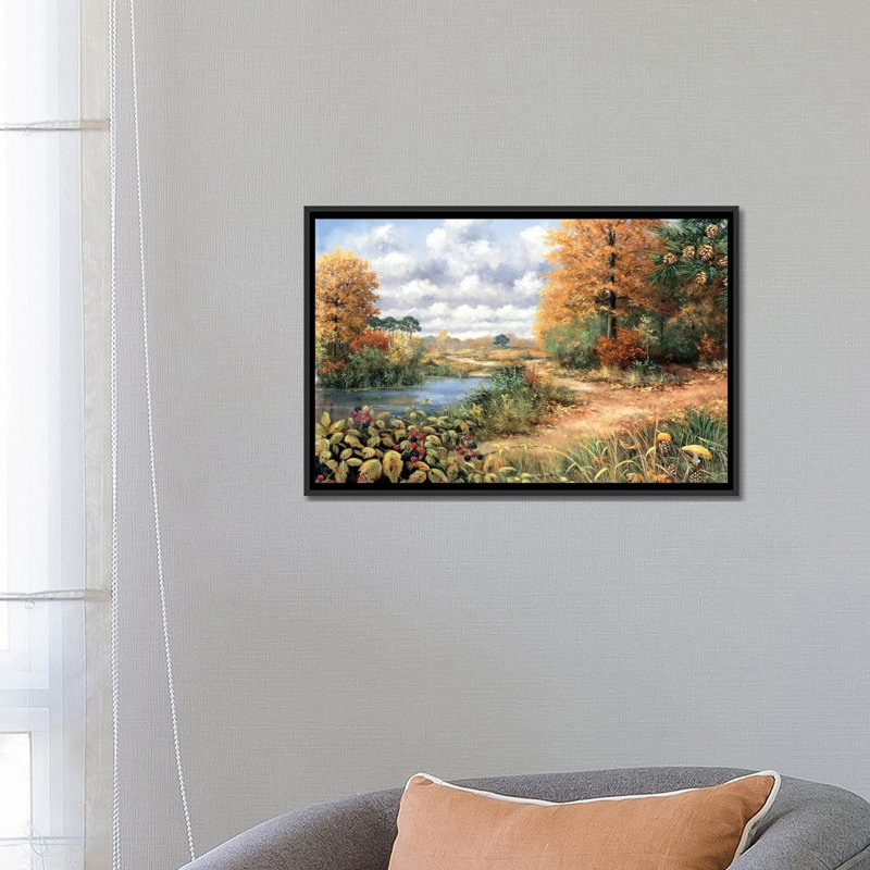 " Autumn Time " by Peter Motz, 18" H x 26" W x 1.5" D, No Mat, Black Framed Canvas