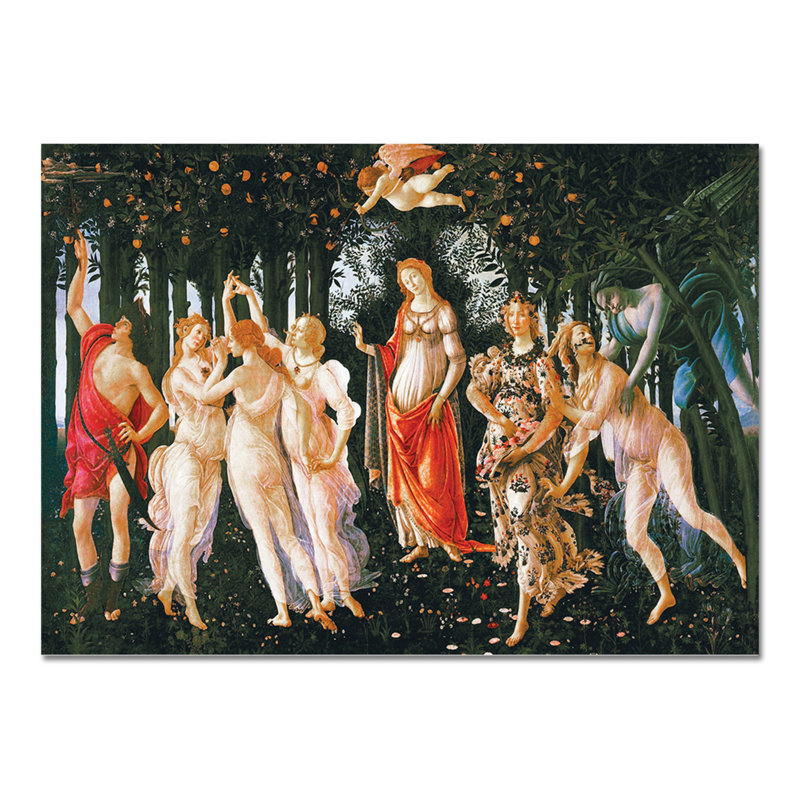 La Primavera by Sandro Botticelli - No Frame Print on Plastic / Acrylic, 65cm H x 95cm W