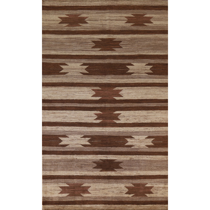 Tapis oriental géométrique Gabbeh 6 x 9