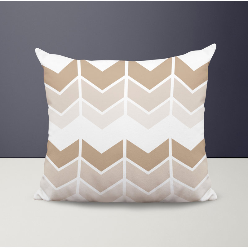 Housse et insert de coussin décoratif carré en polyester Chevy, Beige, L 15 po x H 15 po
