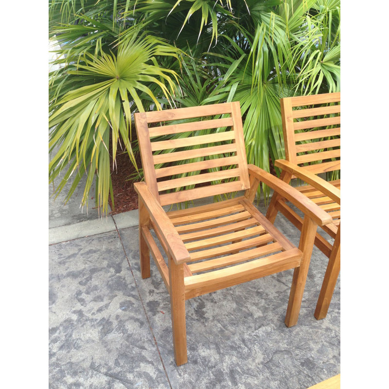 Kasandra Outdoor Teak Dining Armchair
