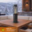 Chauffage de terrasse à granules de bois de 58 cm (23 po), foyer extérieur avec flamme visible