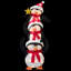 Figurine lumineuse de famille de pingouins empilés