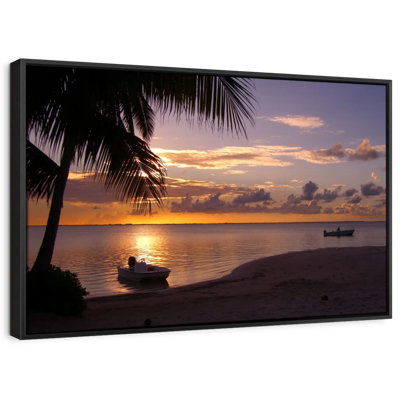 Evening At Cayman Island Canvas Print