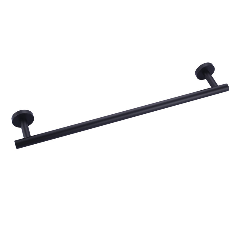 Barre à serviettes murale SUS304, Noir mat, H 2 po x l 20 po x P 3,1 po