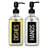 Black Glass Soap Dispenser Set 2 Pack