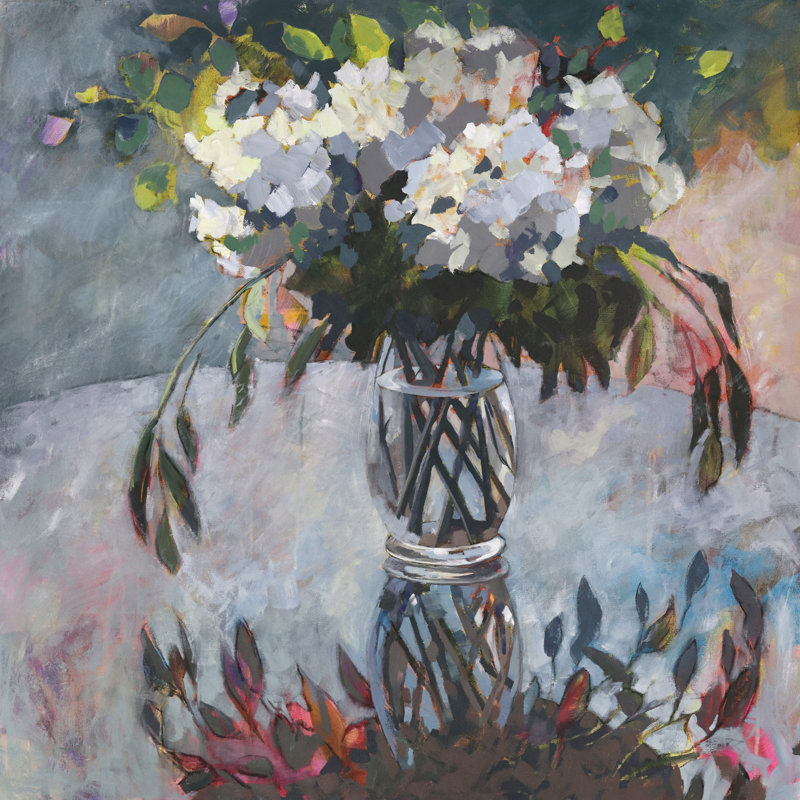 Garden Party Arrangement - No Frame Print on Canvas, 30cm H x 30cm W x 3.8cm D