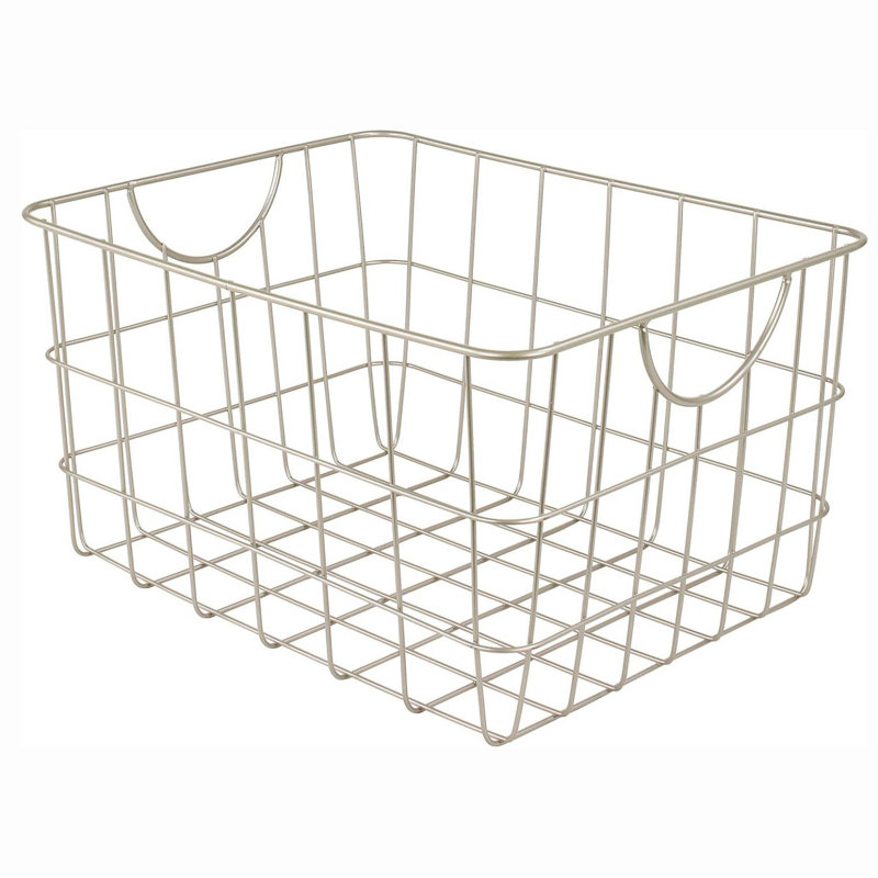 Dotted Line™ Albie Basket, Satin Nickel