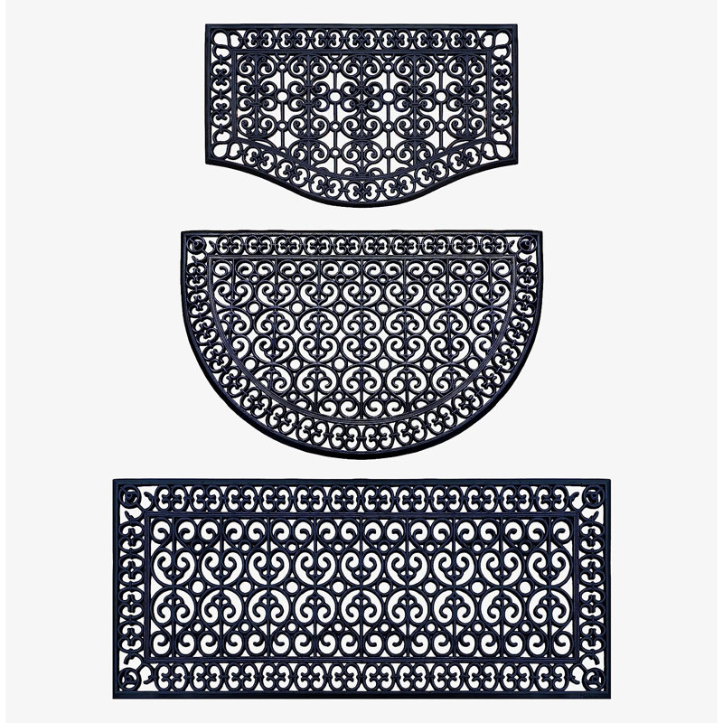 Ensemble de tapis d'extérieur antidérapant 3 pièces Ambriehl