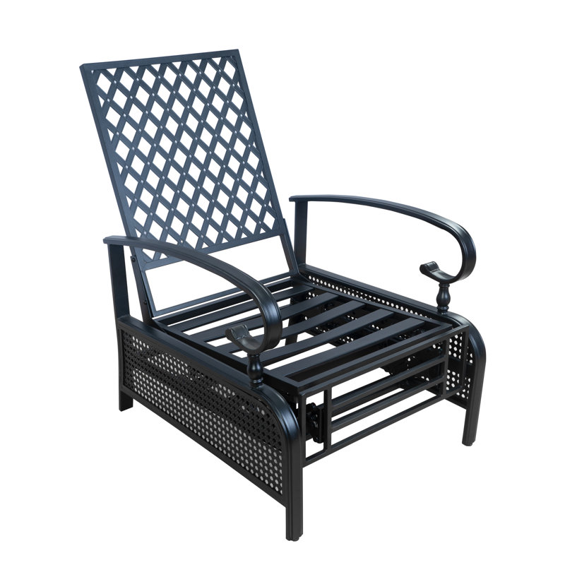 Aadhira Adjustable Outdoor Recliner with Cushions, Comfortable Patio Recliner Chair, Beige