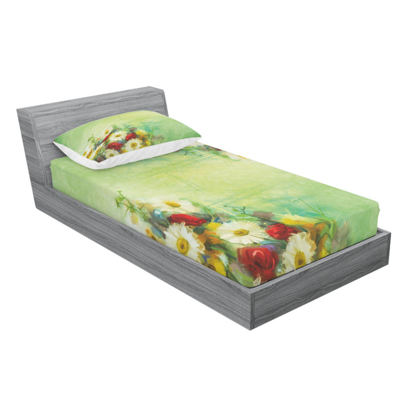 Ensemble de draps rétro Bouquetin, Taie d'oreiller pour lit simple TG