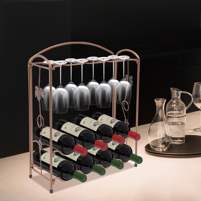 Support pour bouteilles de vin autoportant 3 niveaux