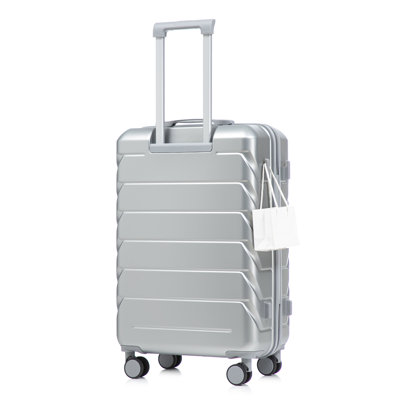28 Inch ABS Hard Shell Large Travel Checked Luggage - Scratch Resistant Surface Four Multi-Directional Wheels, With Combination Lock And Side Hooks.