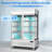 Coolake 54" W Commercial Freezer, 49 Cu Ft Soild Door Upright Freezer With 8 Adjustable Shelves, Frost-free Stainless Steel Industrial Reach-in Freezer For School Restaurant Church Prep Kitchen