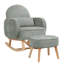Chaise berçante rembourrée avec repose-pieds Teddy-142589907