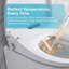 Siège de toilette intelligent à détection de radars entièrement automatique, couvercle d'ouverture / fermeture automatique sans contact, chauffage instantané, lavage arrière et lavage de la femme, buse autonettoyante, affichage à DEL, veilleuse, couvercle à fermeture douce, télécommande