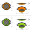 Collapsible Colander Set of 3 Round Silicone Kitchen Strainer Set