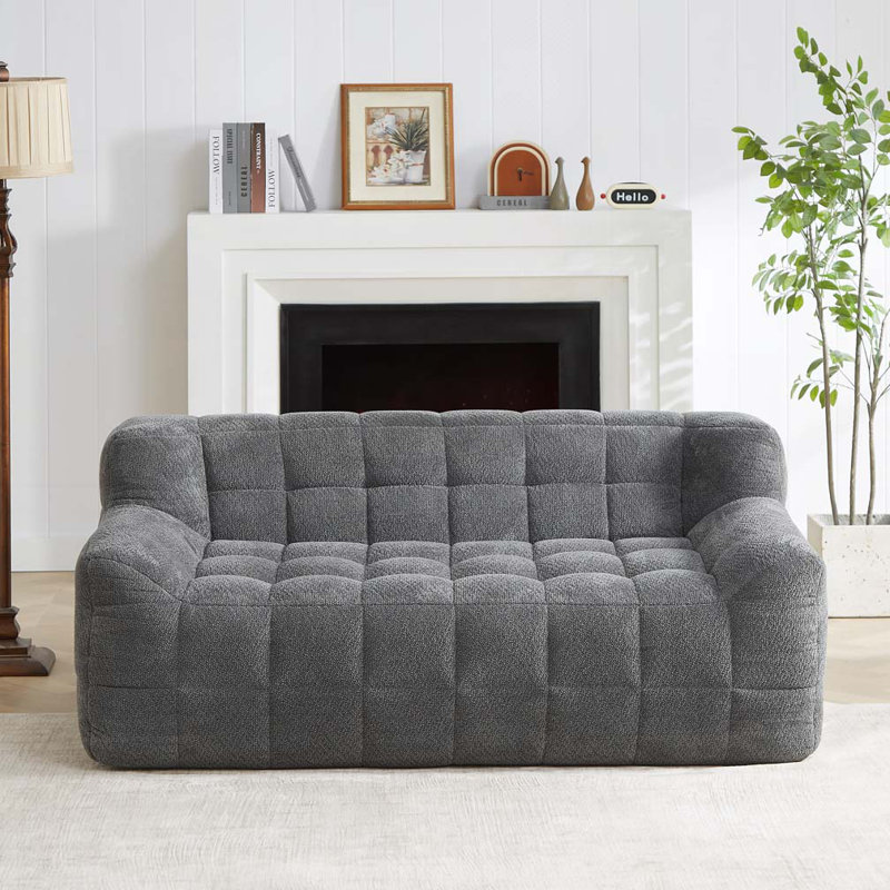 64.57"Full Compression sofa, Gray