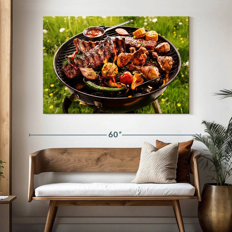 Barbecue extérieur, H 34 po x l 51 po