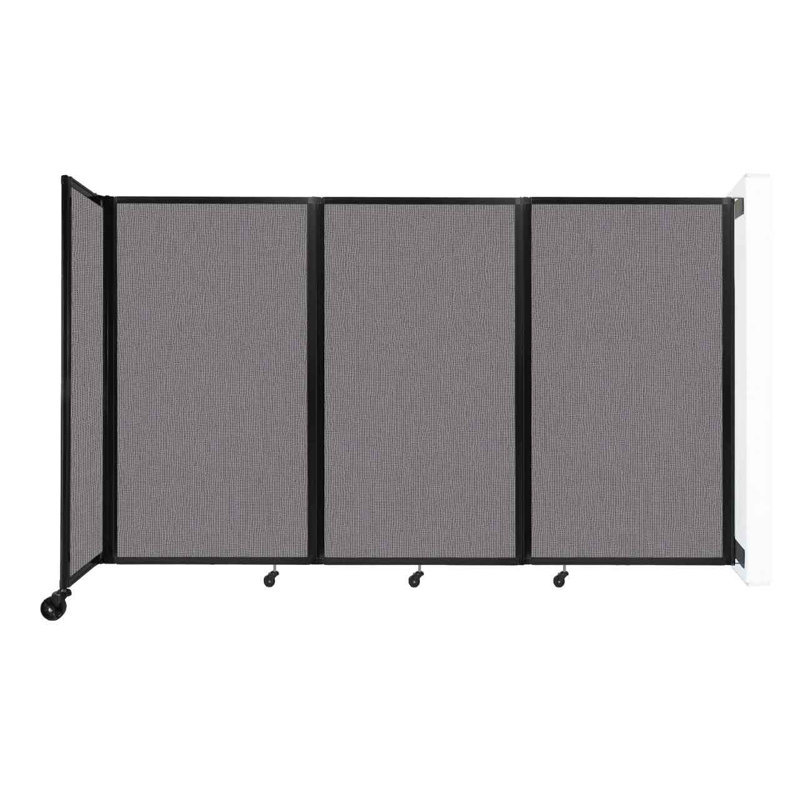 Folding Room Divider, Slate, 3, 60" H x 102" W x 12" D