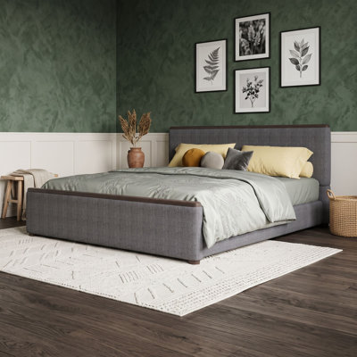 Upholstered Platform Bed with Headboard
