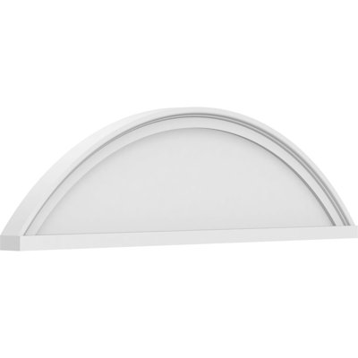 36"W x 10"H x 2"P Segment Arch Smooth Architectural Grade PVC Pediment