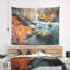 Tapisserie en polyester avec feuilles et accessoires suspendus inclus-28500281