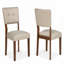 Chaises de salle à manger rembourrées capitonnées capitonnées Mid-Century Modern