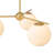 3-Light Opaque White Glass Sphere Chandelier