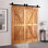 Matte Black Steel Double Door Barn Door Hardware Kit Standard Single